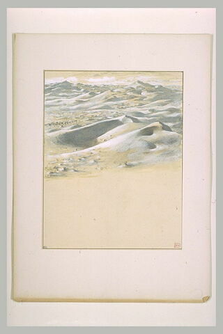 Paysage de collines de sable et au loin, Antar et les esclaves, image 1/2