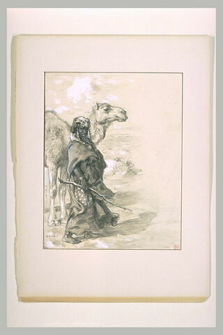 Tête et avant-corps d'un chameau et une esclave, image 1/2