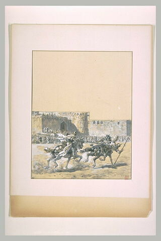 Patrice, le chrétien, combat un cavalier persan