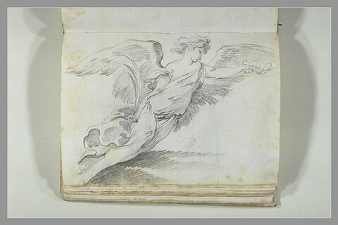 Un ange aux ailes déployées tenant une palme dans la main droite..., image 1/1