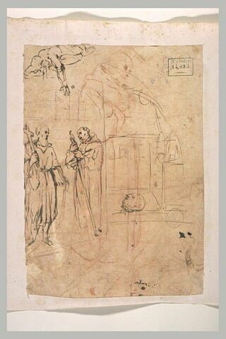 Saint Paul et un autre saint portant une croix, corps décapité, et sa tête, image 1/1
