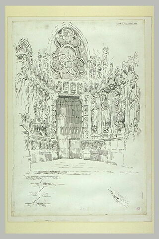 Reims, portail ouest de la façade occidentale de la cathédrale, image 1/1