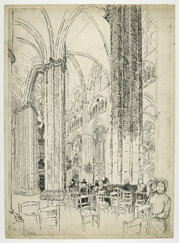La cathédrale de Bourges : extrémité ouest de la nef, image 1/2