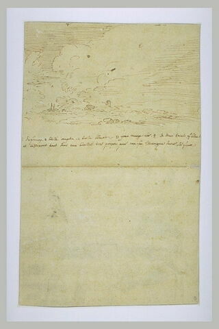 Paysage et texte manuscrit, image 1/1