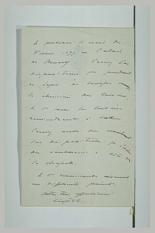 Lettre manuscrite de Léopold II