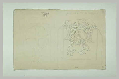 Athènes, motifs décoratifs et croix provenant du palais épiscopal d'Athènes, image 1/1