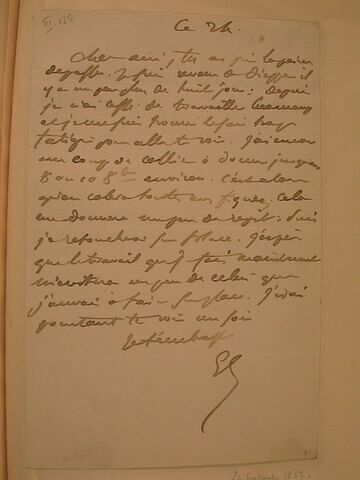 (24 septembre 1852), sans lieu, à J.B. Pierret