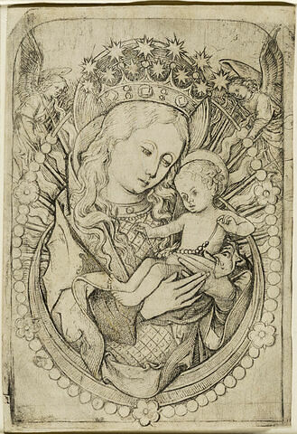 Sainte Vierge tenant l'enfant Jésus dans ses bras
