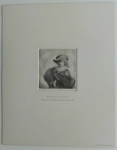 Rembrandt au chapeau rond et au manteau brodé, image 2/2