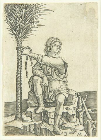 L'homme assis près d'un palmier, image 1/1