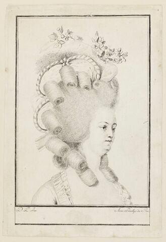 Coiffure de femme, époque Louis XVI