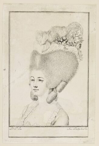 Coiffure de femme, époque Louis XVI