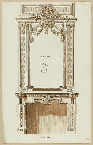 Décoration de cheminée à Marly (1774), image 1/1