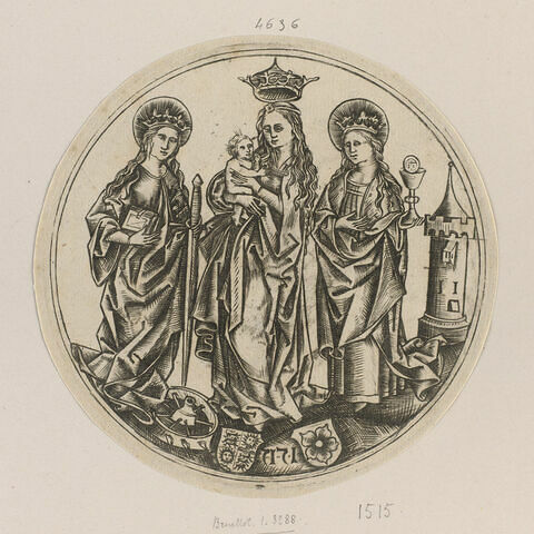 La Sainte Vierge, Sainte Catherine et Sainte Agathe, image 1/1