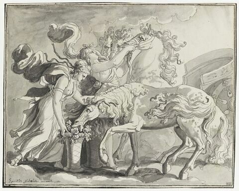 Prêtresses nourrissant les chevaux d'Apollon, image 1/1