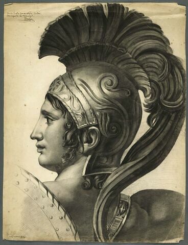 Tête de Romulus, d'après Les Sabines de David.