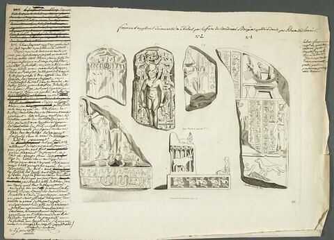 Six fragments de stèles égyptiennes, image 1/1