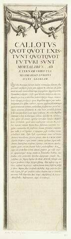 Le siège de la Rochelle : Bordure latérale: texte en latin