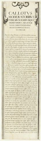 Siège de Saint-Martin de Ré. Bordure latérale (texte en latin)