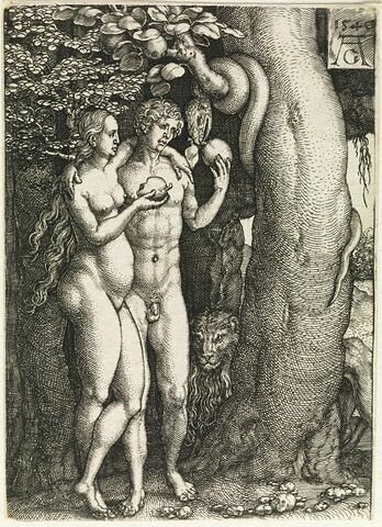Adam et Eve mangent du fruit défendu, image 1/1