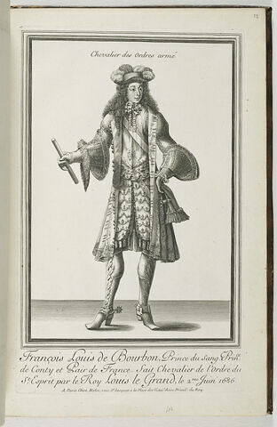 Chevalier des Ordres armé, François Louis de Bourbon Prince de sang, image 1/1