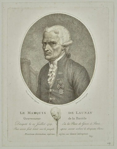 Le marquis de Launay Gouverneur de la Bastille