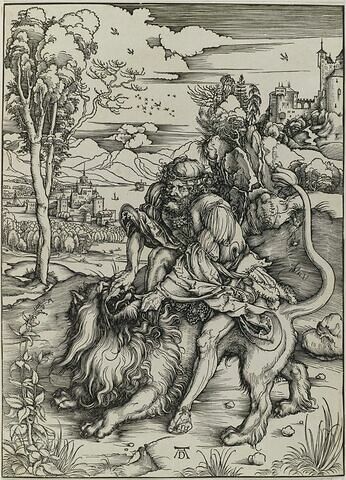 Samson combattant le lion, image 1/1