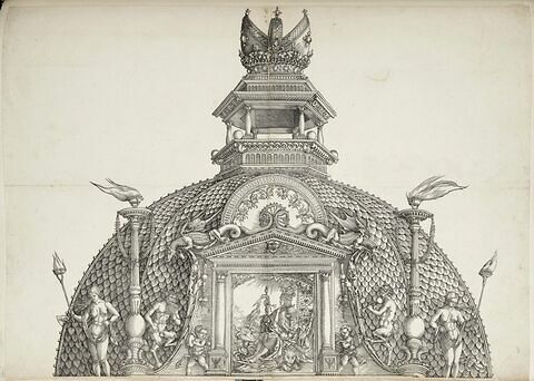 L'arc de triomphe de Maximilien : coupole de la porte centrale de l'Honneur et du Pouvoir, image 1/2