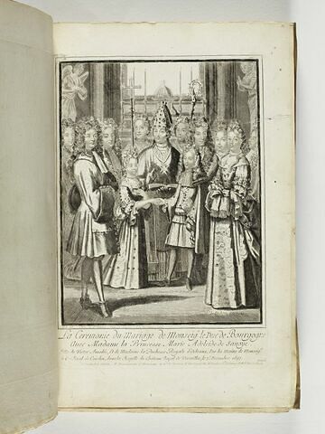 La cérémonie de mariage du Duc de Bourgogne et de Marie Adélaïde de Savoie
