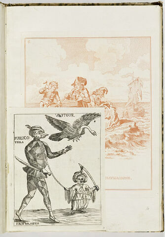 Un vautour vole au-dessus d'un nain et d'un personnage anthropo-zoomorphe