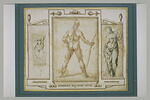 Hercule, de dos, les jambes écartées, tenant sa massue, image 2/4