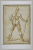 Hercule, de dos, les jambes écartées, tenant sa massue, image 3/4