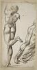 Homme nu, vu de dos, la jambe gauche pliée et partie d'une autre figure, image 1/2