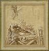 Composition pour le manteau d'une cheminée: Hercule sur le bûcher, image 4/4