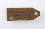 étiquette de momie en palette ; étiquette de momie biface, image 1/2