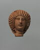 figurine de tête de femme romaine à cou fermé, image 2/3