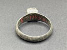 bague à chaton fixe ; bague à chaton carré, image 2/4