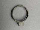 bague à chaton fixe ; bague à chaton carré, image 3/4