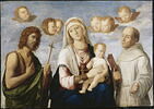 La Vierge et l'Enfant entre saint Jean Baptiste et saint François, image 1/3