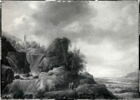 Paysage montagneux avec couple cheminant près d'une cascade, image 5/5