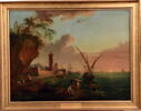 Soleil couchant sur un port méditerranéen, image 1/3
