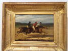 Course de chevaux montés, allant vers la droite, image 1/2