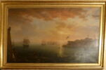 Vue de la rade de Brest prise au bas de la batterie du château en regardant le goulet, image 2/2