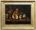 Fruits et vaisselle sur une table de marbre, image 2/2