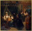 La Dame Rodrigue s'entretenant la nuit avec Don Quichotte est surprise par les demoiselles de la Duchesse, image 1/3