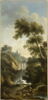 Paysage. Cascades et aqueduc entre des rochers, image 1/2