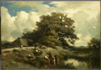 L'abreuvoir et le grand chêne, image 1/3