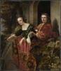 Portrait d'un couple accoudé à la balustrade d'un perron, dit autrefois Portrait du peintre Ferdinand Bol et de sa femme Lisbeth Dell, image 1/5