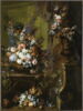 Vase d'or, fleurs et fruits, image 1/2