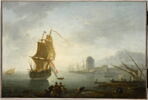 Marine, le midi; Les pêcheurs tirant un filet, image 1/4
